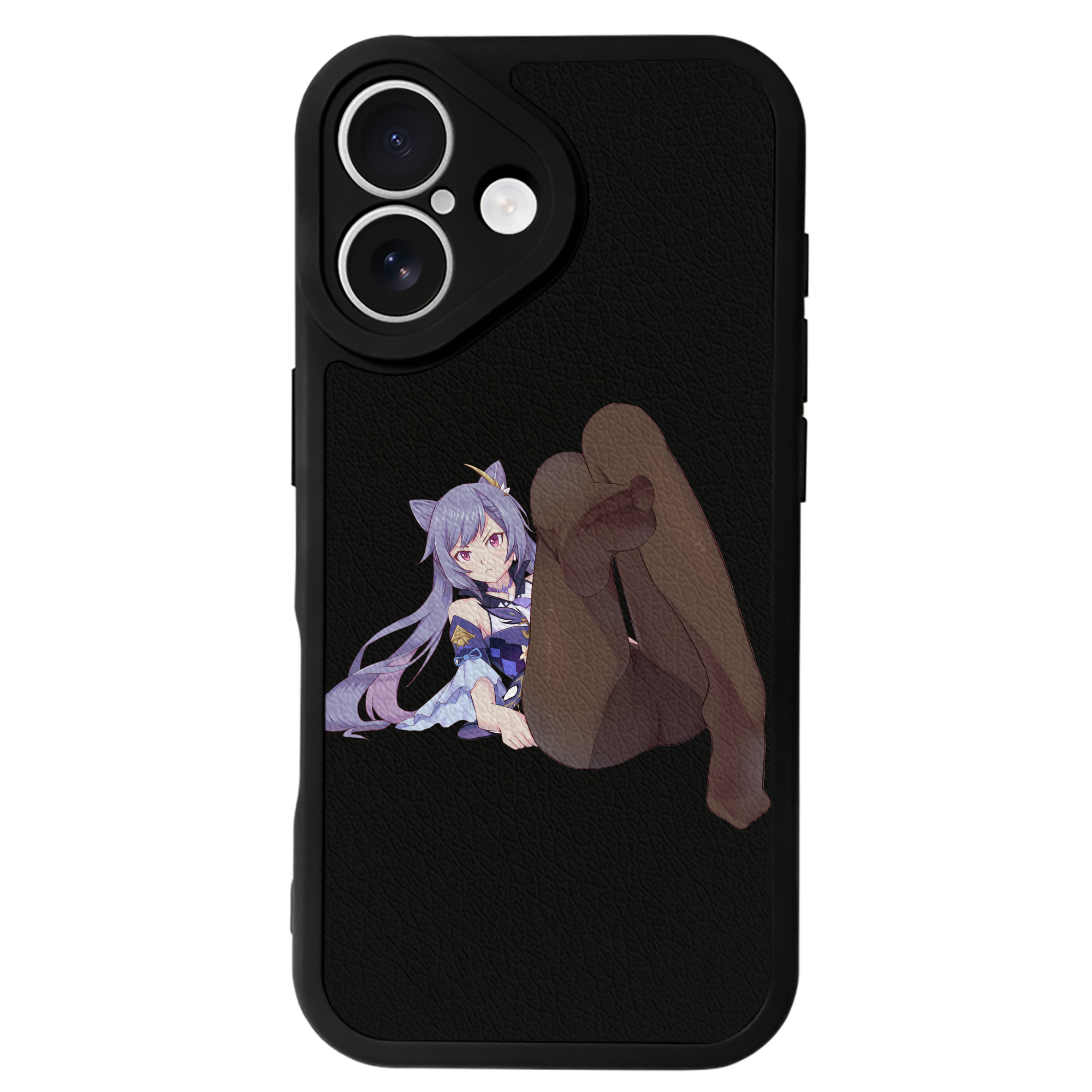 げんし神 刻晴 こくせい genshin Kokusei 【iPhone 16シリーズ対応】シリコンスマホケース（レザー調） 材質：シリコン